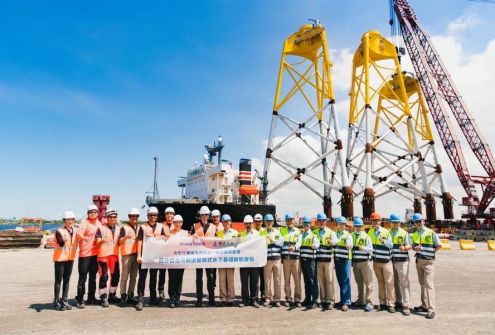 Orsted and Singda Marine Structure celebrated the launch of the locally-made Jacket Foundations after 3 years of signing the contract