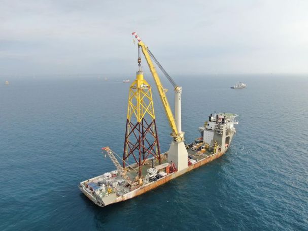 海能風電管架式水下基礎及海纜安裝作業已全數完成
